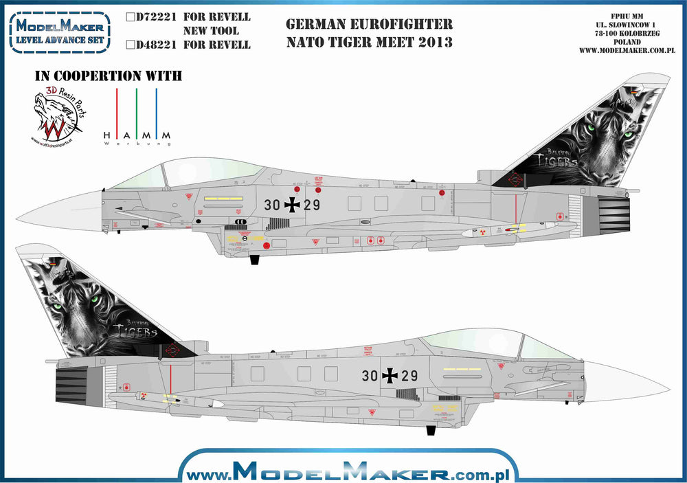 Model Maker Decals D48221 1:48 German Eurofighter NATO Tiger Meet 2013