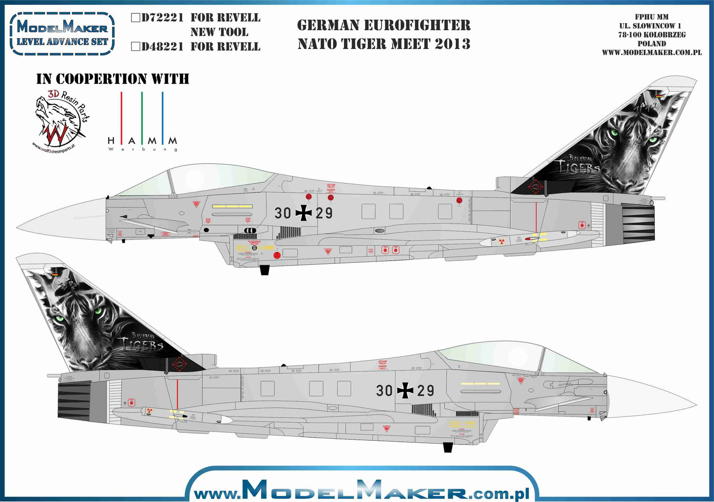 Model Maker Decals D48221 1:48 German Eurofighter NATO Tiger Meet 2013