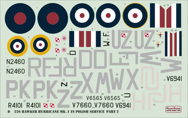 Model Maker Decals D48226 1:48 Hawker Hurricane Mk.I in Polish service part 2