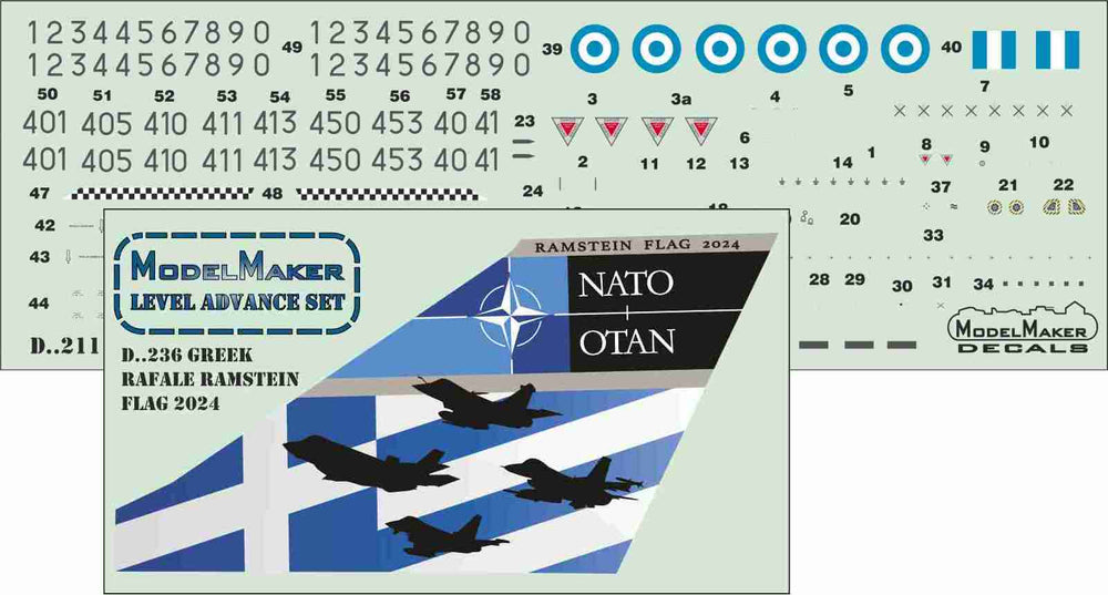 Model Maker Decals D48236 1:48 Greek Rafale Ramstein Flag 2024