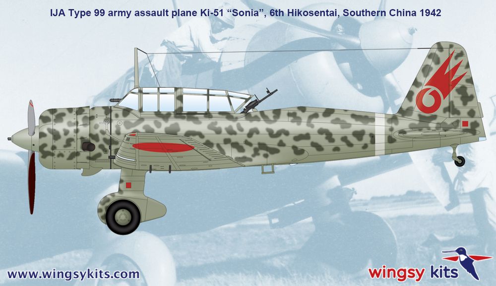 wingsy kits D5-04 1:48 Mitsubishi Ki-51 "Sonia" IJA Type 99 army assault plane