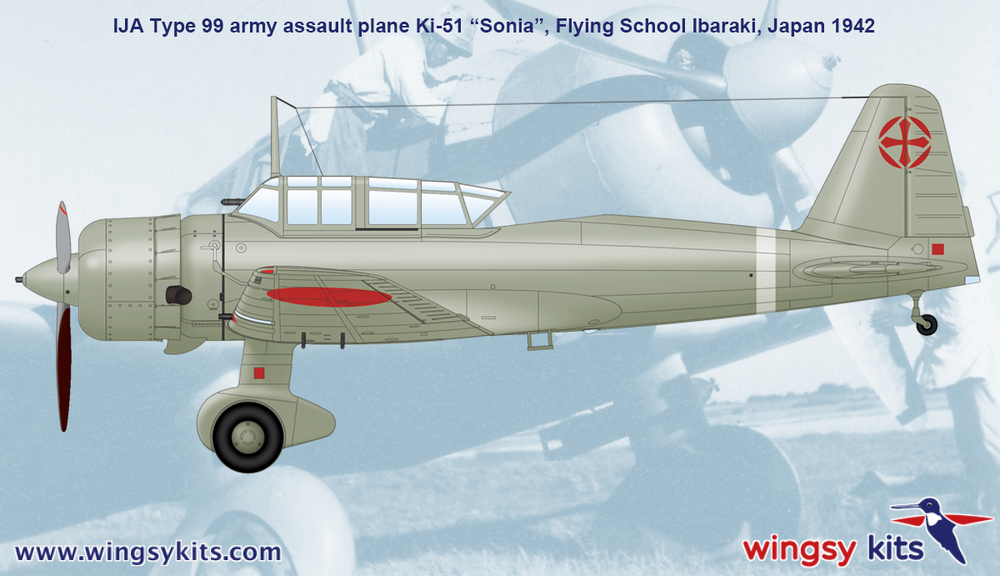 wingsy kits D5-04 1:48 Mitsubishi Ki-51 "Sonia" IJA Type 99 army assault plane