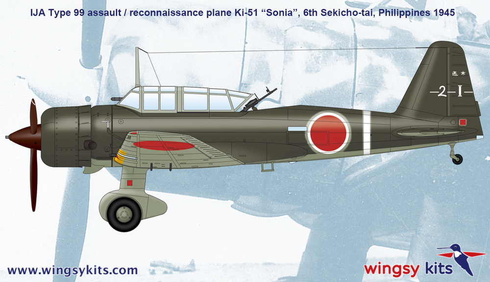 Wingsy Kits D5-05 1:48 Mitsubishi Ki-51 Sonia IJA Type 99