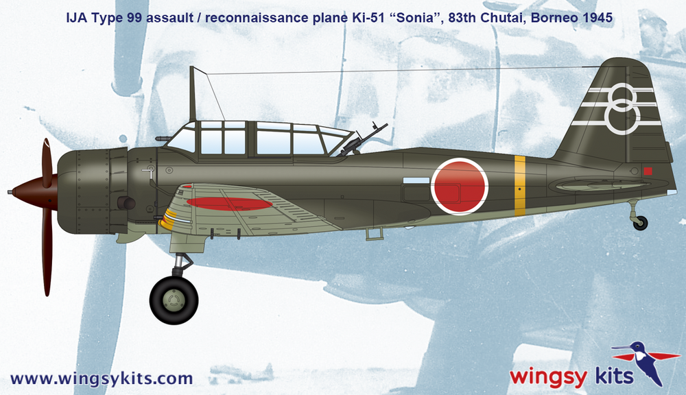 Wingsy Kits D5-05 1:48 Mitsubishi Ki-51 Sonia IJA Type 99