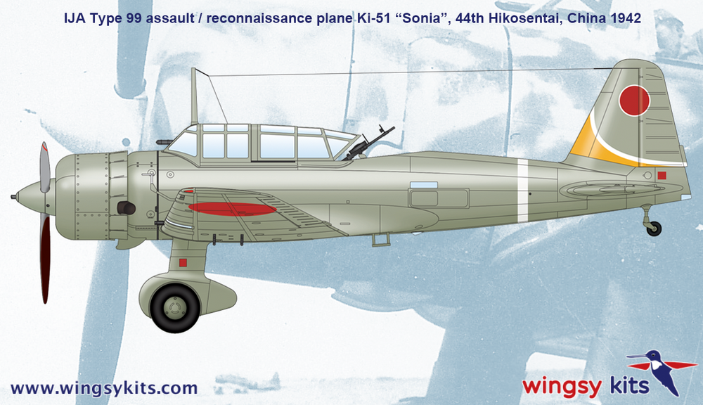 Wingsy Kits D5-05 1:48 Mitsubishi Ki-51 Sonia IJA Type 99