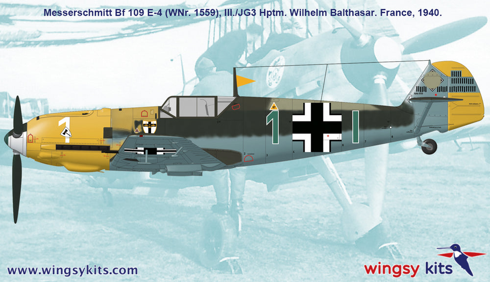 wingsy kits D5-10 1:48 Messerschmitt Bf-109E-4 Ready to assemble scale model kit