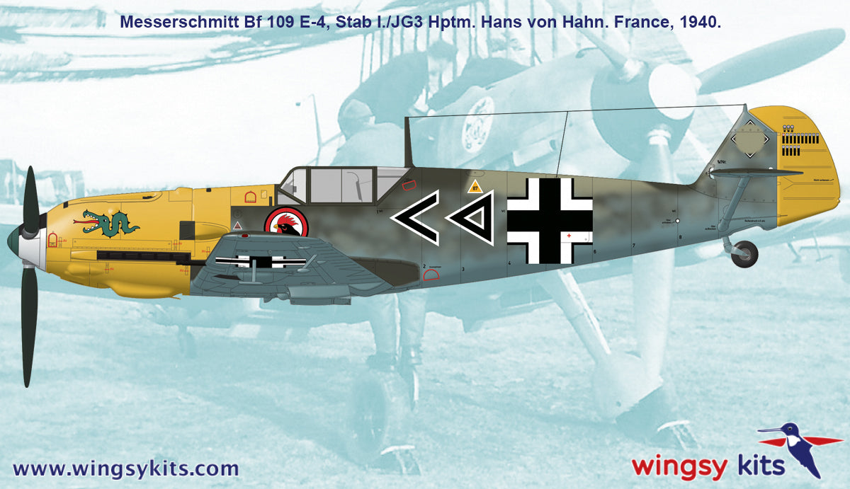 wingsy kits D5-10 1:48 Messerschmitt Bf-109E-4 Ready to assemble scale model kit