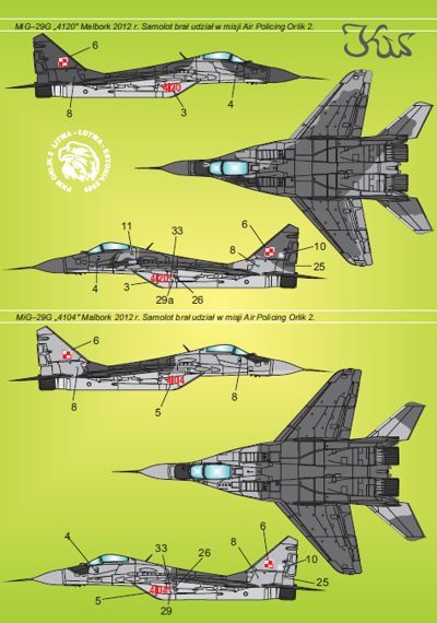 Model Maker Decals D72007 1:72 Mikoyan MiG-29A in Polish service vol.2