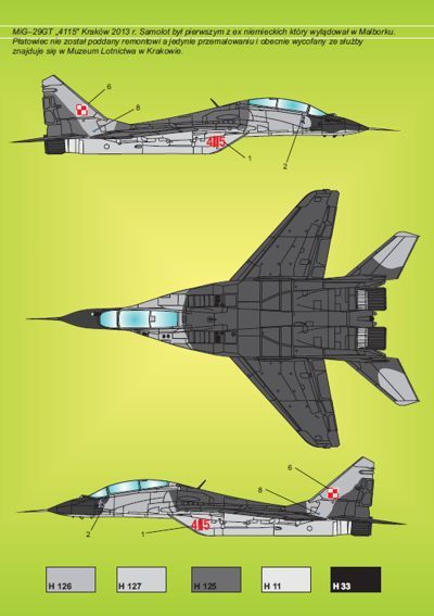 Model Maker Decals D72007 1:72 Mikoyan MiG-29A in Polish service vol.2