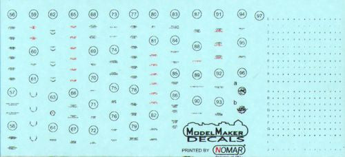 Model Maker Decals D72026 1:72 Mikoyan MiG-15/Lim-1/2 early version stencils