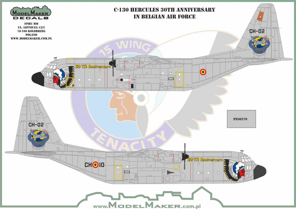 Model Maker D72030A 1:72 C-130 Hercules 30th Anniv Belgian AF
