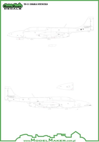 Model Maker Decals D72041 1:72 PZL TS-11 'Iskra' stencils