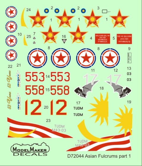 Model Maker Decals D72044 1:72 Asian Fulcrums part 1