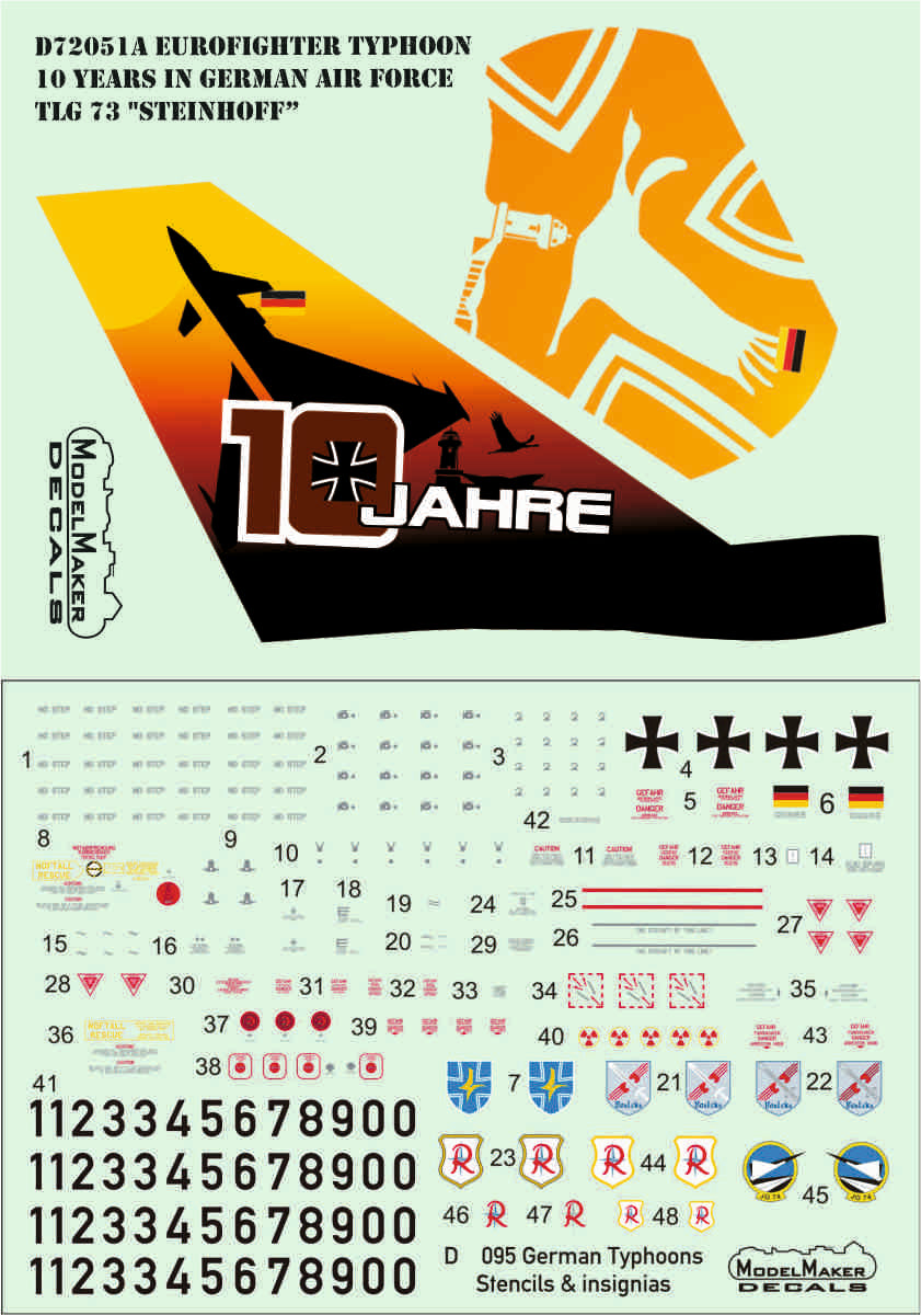 Model Maker D72051A 1:72 Eurofighter 10 Years German AF Steinhoff