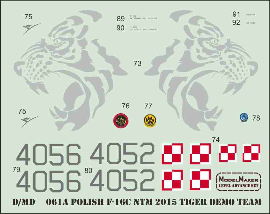 Model Maker D72061A 1:72 Polish F-16C NATO Tiger Meet 2015