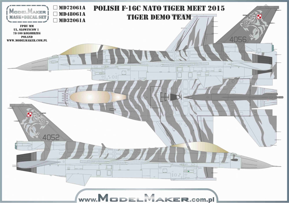Model Maker D72061A 1:72 Polish F-16C NATO Tiger Meet 2015
