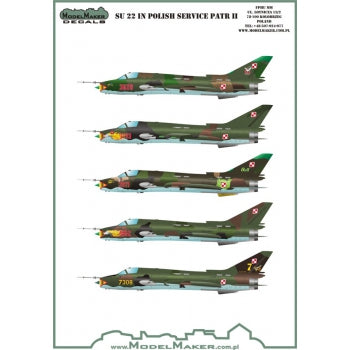 Model Maker Decals D72081 1:72  Sukhoi Su-22 in Polish srvice part II