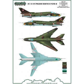Model Maker Decals D72081 1:72  Sukhoi Su-22 in Polish srvice part II