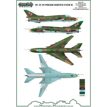 Model Maker Decals D72081 1:72  Sukhoi Su-22 in Polish srvice part II