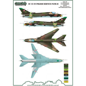 Model Maker Decals D72081 1:72  Sukhoi Su-22 in Polish srvice part II
