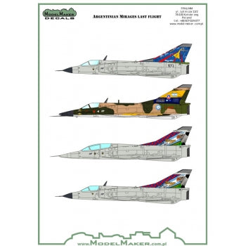 Model Maker Decals D72084 1:72 Argentine Dassault_Mirage Farewell