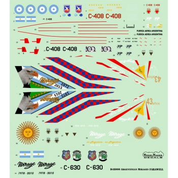 Model Maker Decals D72084 1:72 Argentine Dassault_Mirage Farewell
