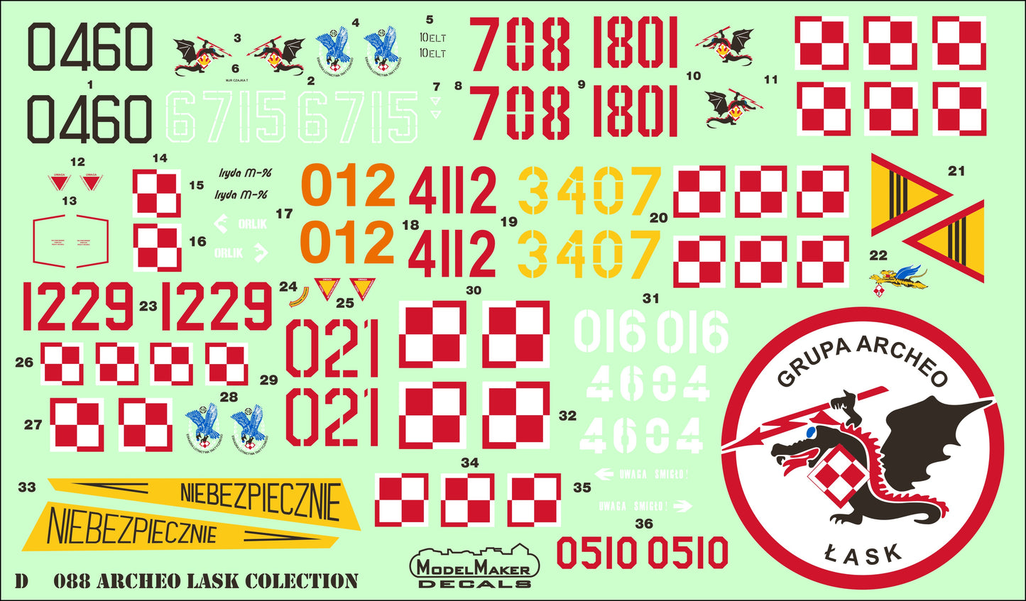 Model Maker Decals D72088 1:72 Archeo Lask Collection