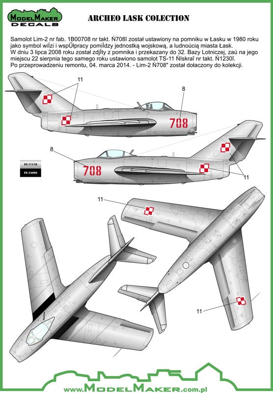 Model Maker Decals D72088 1:72 Archeo Lask Collection