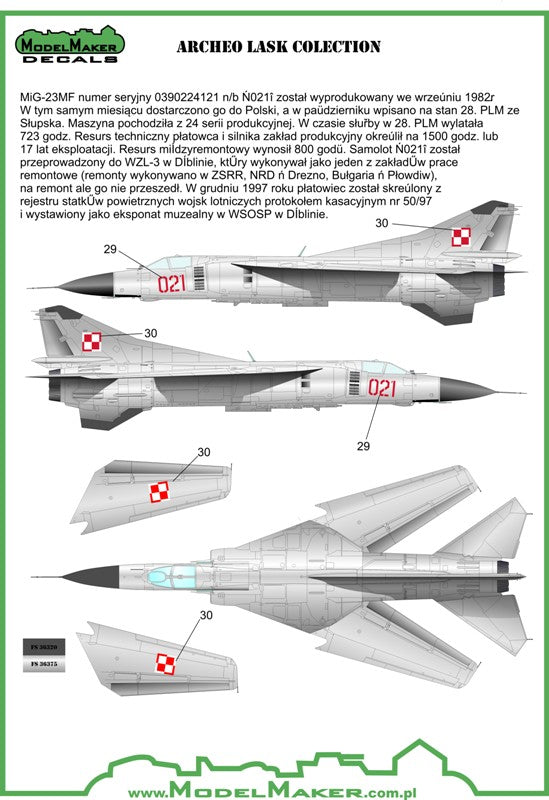 Model Maker Decals D72088 1:72 Archeo Lask Collection