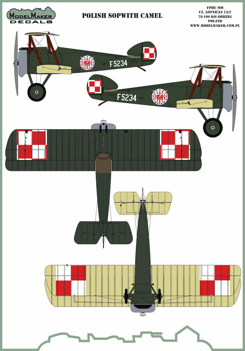 Model Maker Decals D72117 1:72 Polish Sopwith Camel