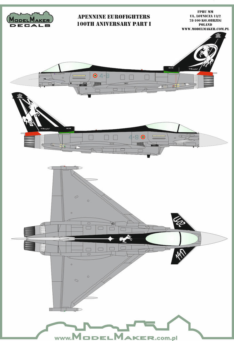 Model Maker Decals D72141 1:72 Apennine Eurofighters Part I