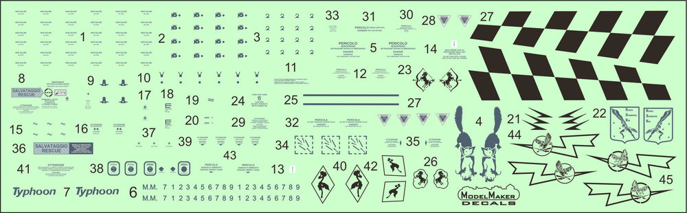 Model Maker Decals D72141 1:72 Apennine Eurofighters Part I