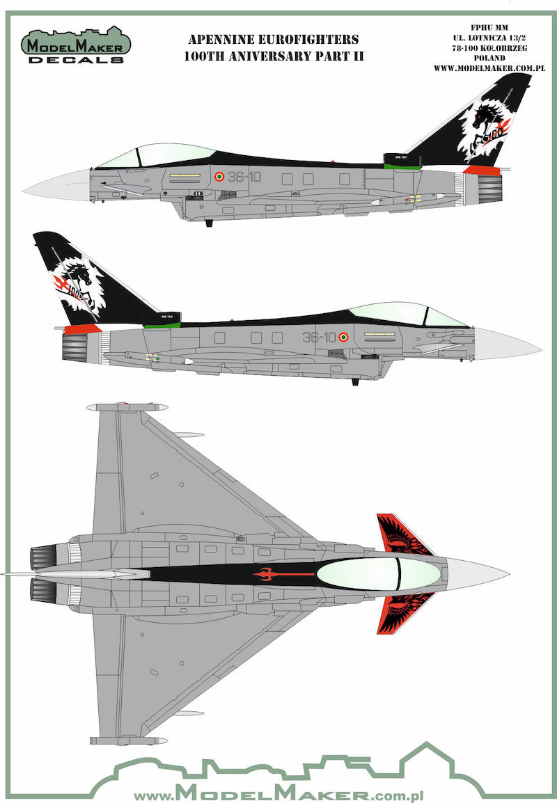 Model Maker Decals D72142 1:72 Apennine Eurofighters Part II