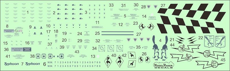 Model Maker Decals D72142 1:72 Apennine Eurofighters Part II