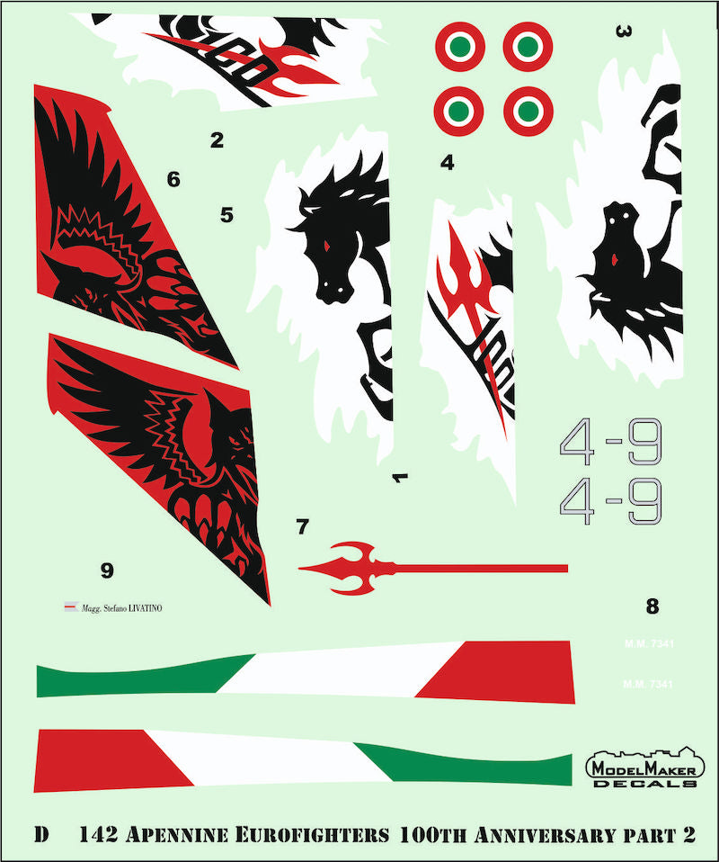 Model Maker Decals D72142 1:72 Apennine Eurofighters Part II