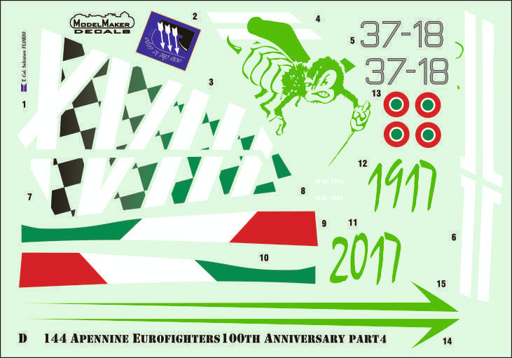 Model Maker Decals D72144 1:72 Apennine Eurofighters Part IV