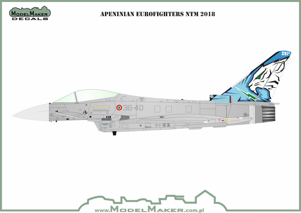 Model Maker Decals D72145 1:72 Apeninian Eurofighters NTM 2018