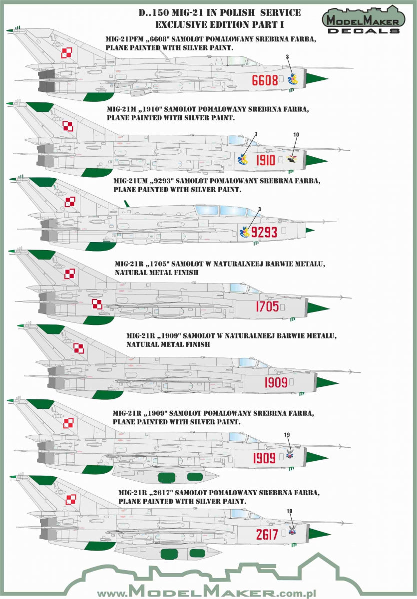 Model Maker D72150 1:72 MiG-21 Polish Service Edition Part I