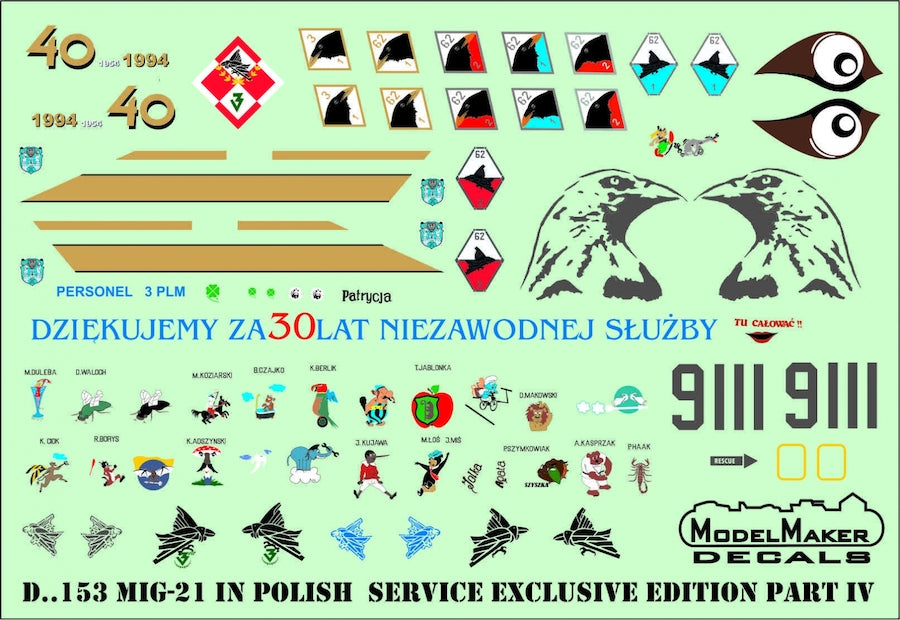 Model Maker D72153 1:72 MiG-21 Polish Service Edition Part IV