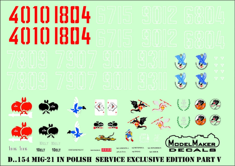 Model Maker D72154 1:72 MiG-21 Polish Service Edition Part V