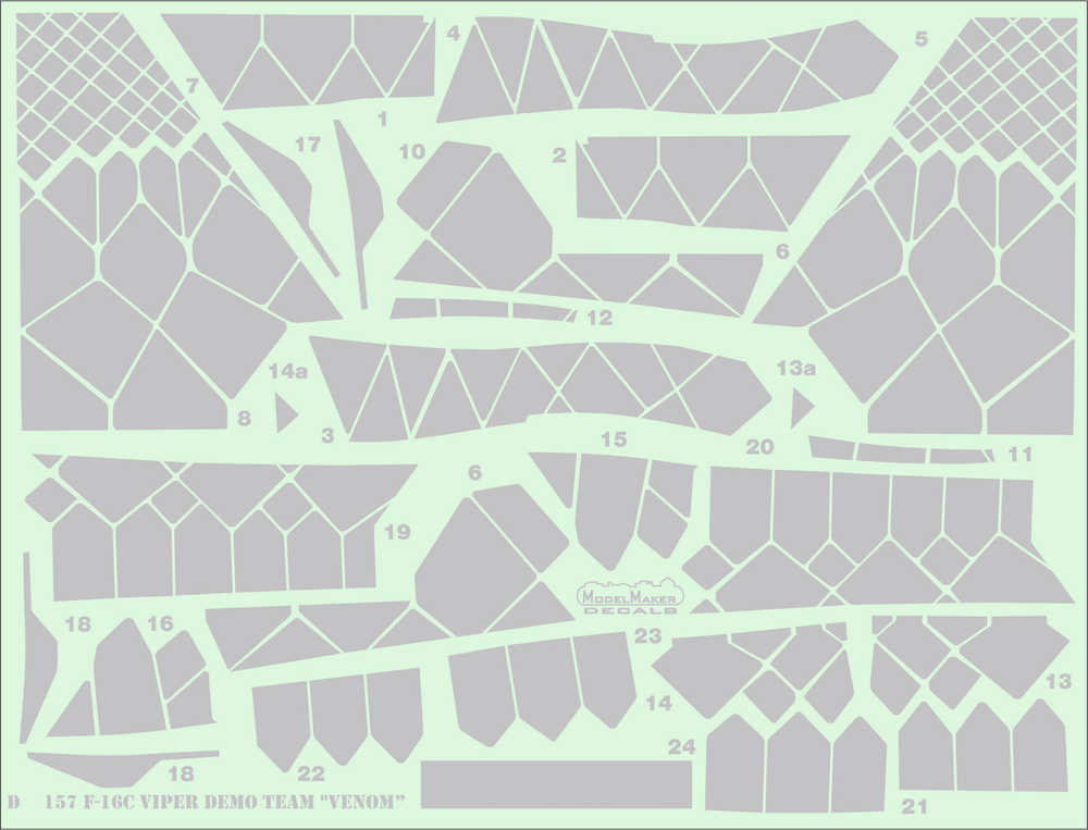 Model Maker D72157 1:72 F-16C Viper Demo Team VENOM Decals