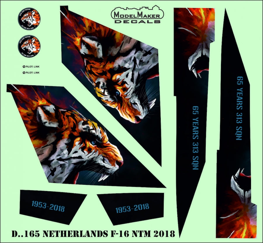 Model Maker Decals D72165 1:72 Netherlands F-16 NTM 2018