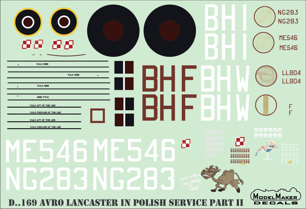 Model Maker Decals D72169 1:72 Avro Lancaster in Polish service part II