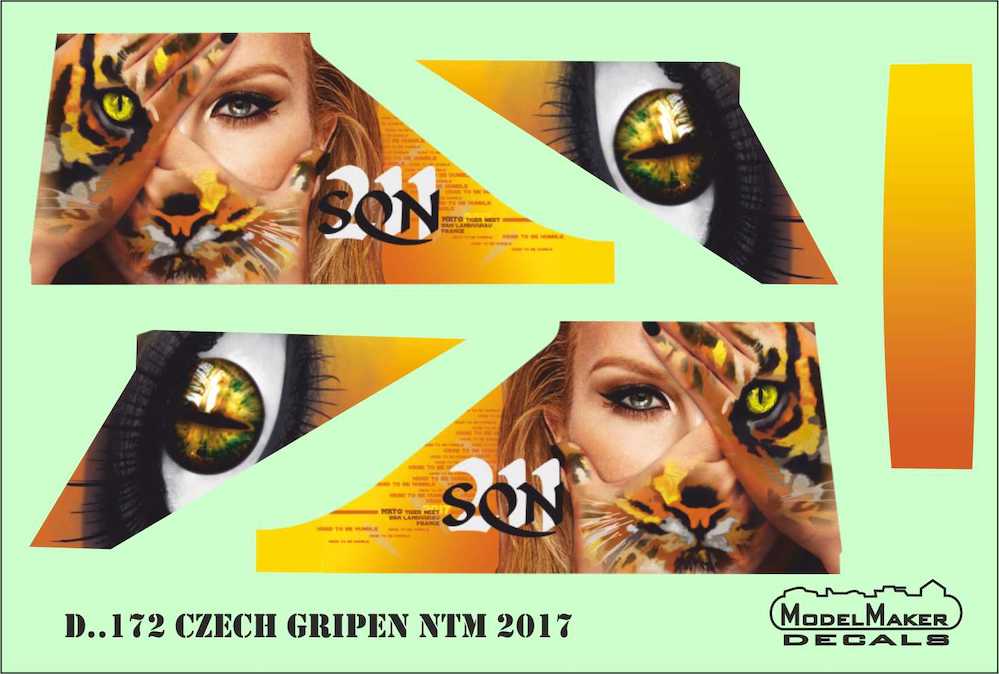 Model Maker Decals D72172 1:72 Czech Gripen NTM 2017