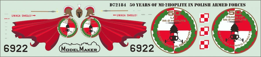 Model Maker Decals D72184 1:72 Mil Mi-2 50 years in Polish Armed Forces