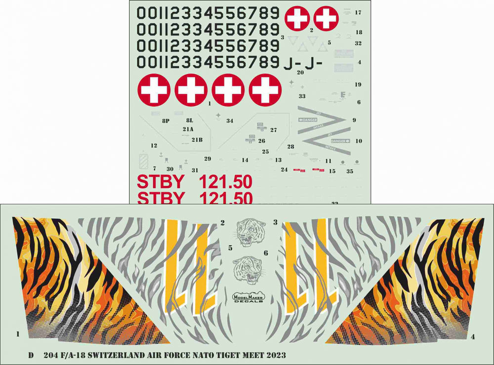 Model Maker D72204 1:72 Swiss F/A-18C NATO Tiger Meet 2023