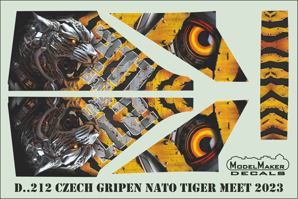Model Maker Decals D72212 1:72 Czech Saab JAS 39 Gripen NATO Tiger Meet 2023