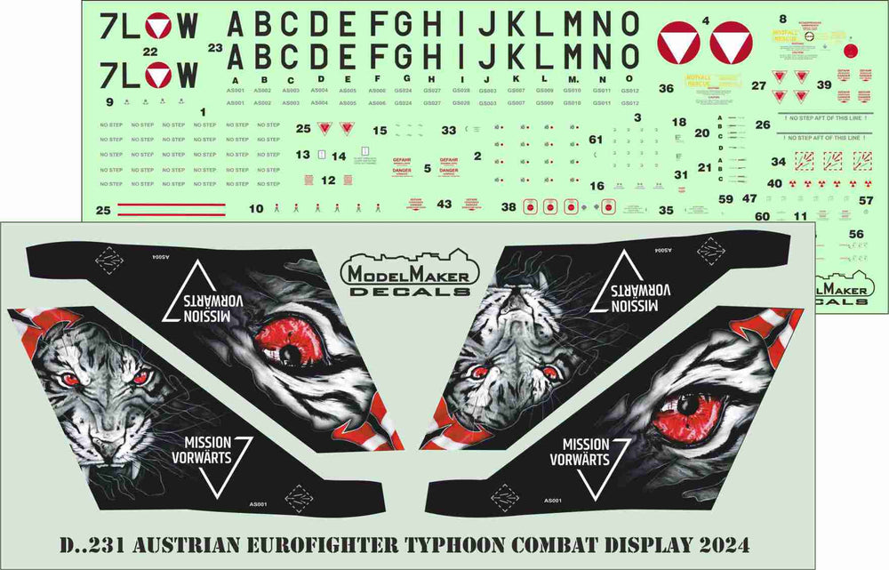 Model Maker Decals D72231 1:72 Austrian Eurofighter Typhoon Combat Display 2024