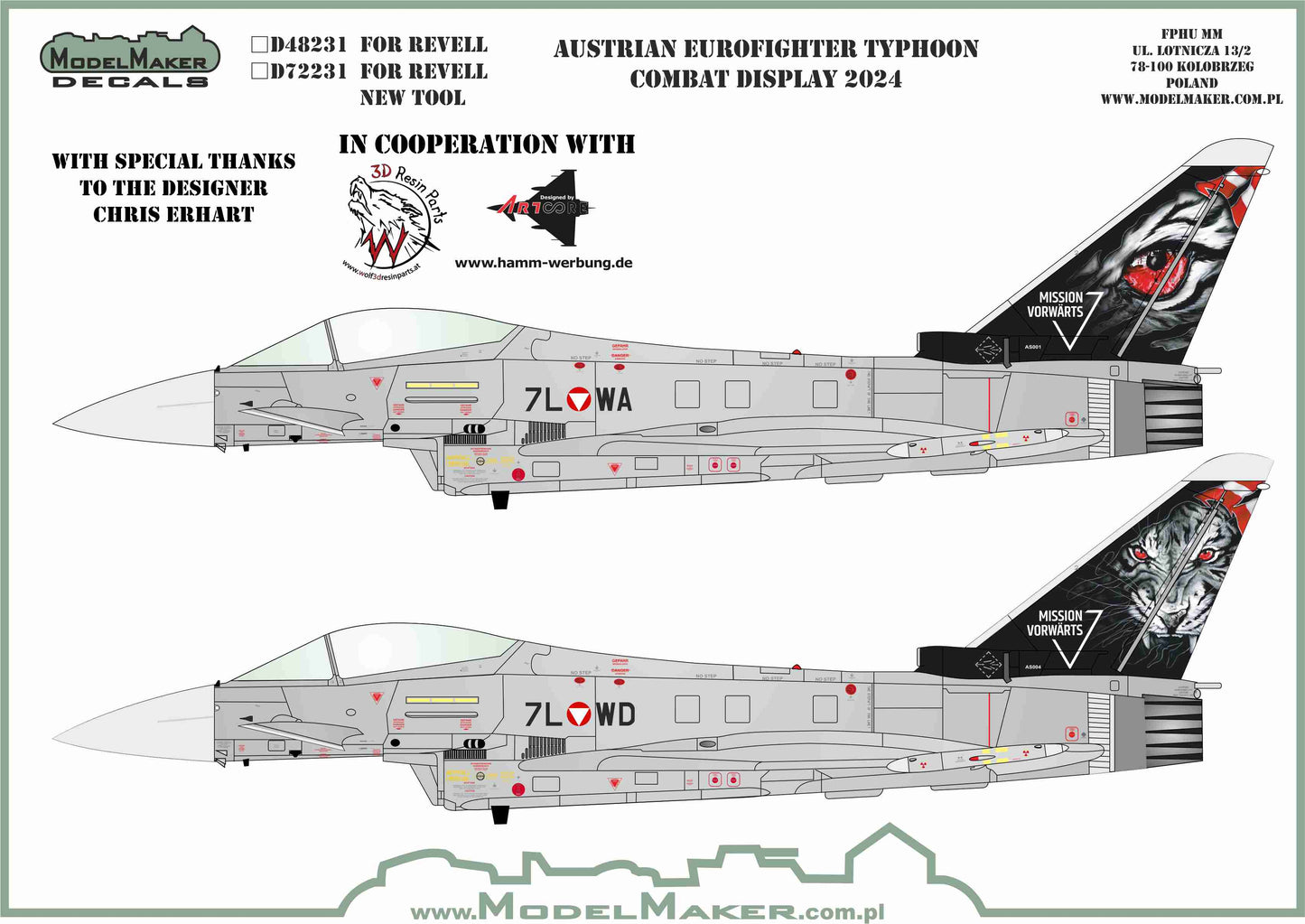 Model Maker Decals D72231 1:72 Austrian Eurofighter Typhoon Combat Display 2024