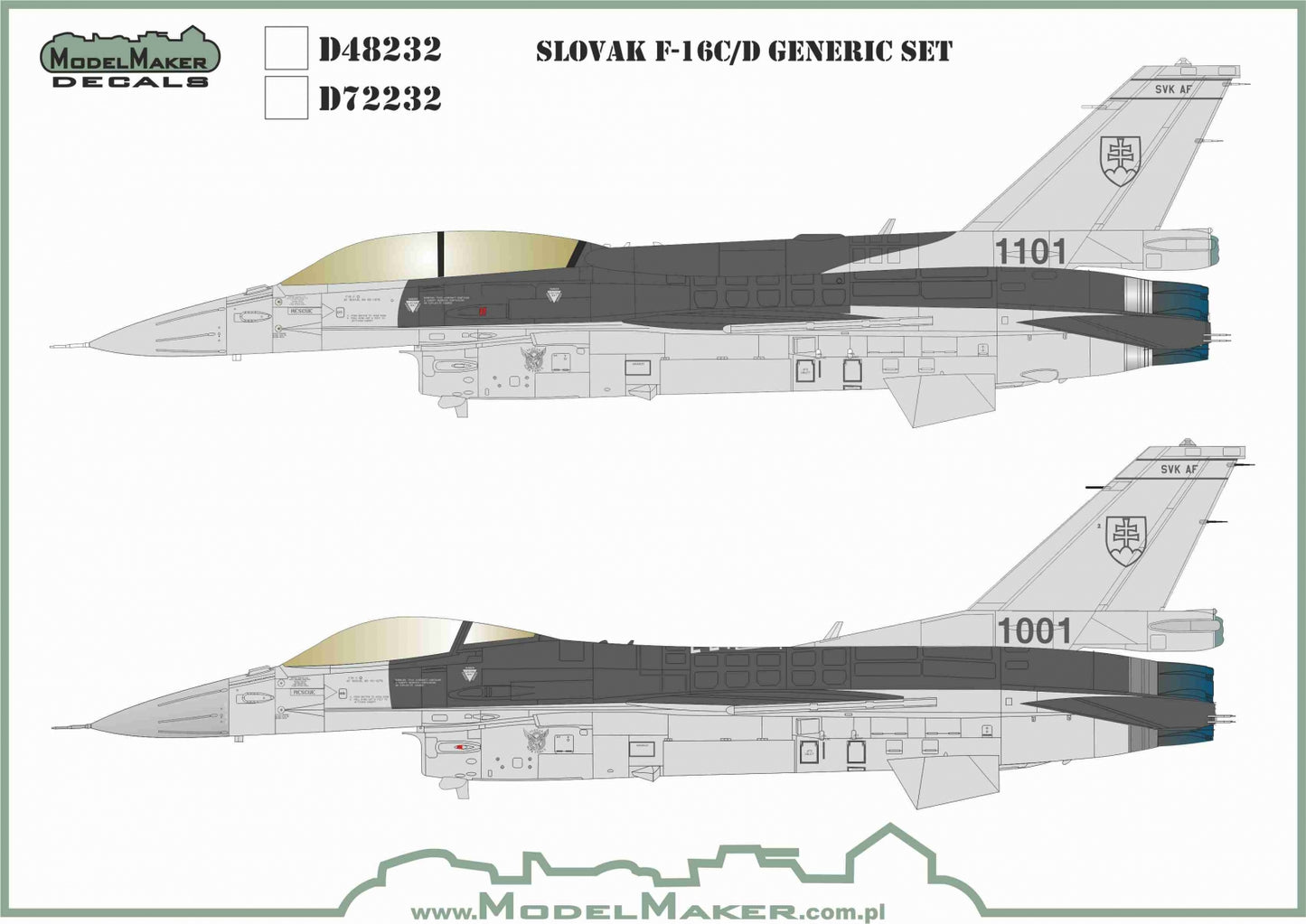 Model Maker D72232 1:72 Slovak F-16C/F-16D Fighting Falcon Generic